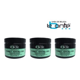 3 Pack Vitamina E Keratina +soya Labonte 150g
