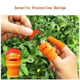 12 Pcs Silicone Thumb Knife Gardening Tool Set for Harvesting, Thumb Cutter for Finger Protection, Plant Fruit Picking, Trimming (Flat Blade)