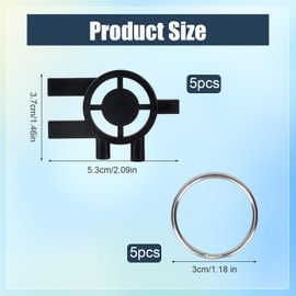 5pcs 3-in-1 Paper Towel Dispenser Key for Cintas & Sanis, Toilet Paper Holder Key Replacement Soap Tissue Box Keys Opener Accessories for Home Commercial Office School Use