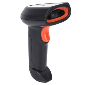 Handheld Barcode Scanner Wireless 2D Barcode AI Intelligent Voice Broadcast Scanner with Receiver for Supermarket