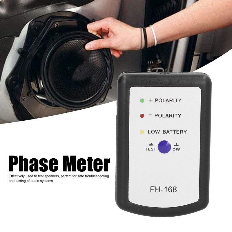 Qiilu Speaker Polarity Tester, Phase Tester Audio Speaker Horn Positive