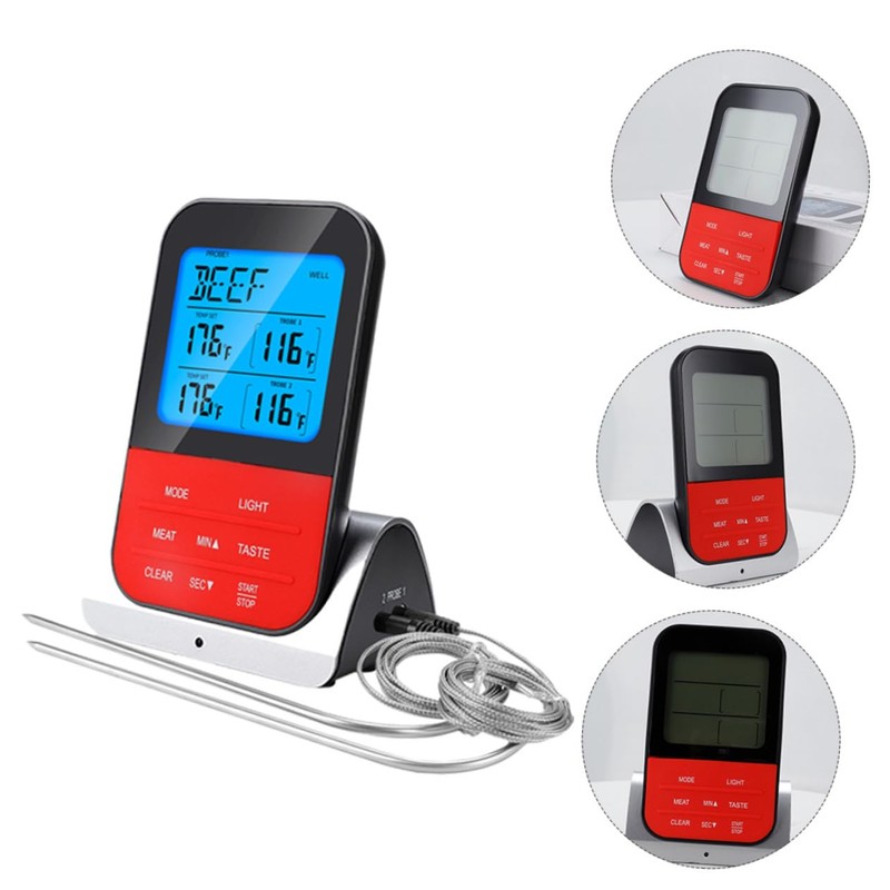 COLLBATH Wireless Kitchen Thermometer Dual Probes for Oven Grill Smoker