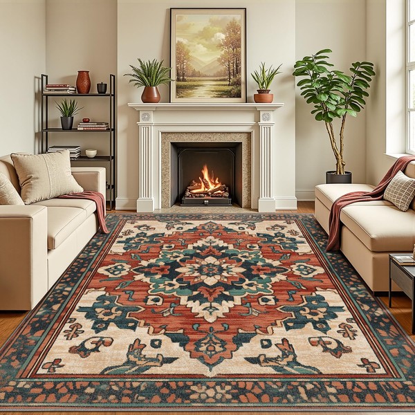 OTAHGK 6x9 Machine Washable Non-Slip Area Rug & Mat -