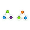 ZEMTAC Simple Dimple Fidget Spinner Toy (Green/Blue/Pink and Green/Blue/Orange -