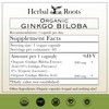 Herbal Roots Organic Ginkgo Biloba Made with Pure Organic Ginkgo