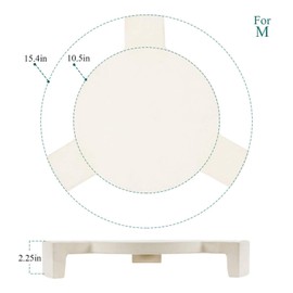 KAMaster 15.4 in Plate Setter Big Heat Deflector For Medium Green Egg Grill,Ceramic Plates Pizza Stone Smoking Stone Charcoal Grill Green Egg ComvEGGtor Heat Plate Replacement for Kamado Grill