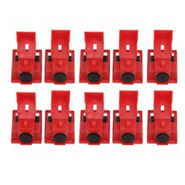 Circuit Breaker Lock Out, 10Pcs Circuit Breaker Lockout Device Lockout Tagout Kit Clamp On Power Switch Lock for molded case circuit breakers with Less 16.5mm Handle for Industry Automobile Chemical