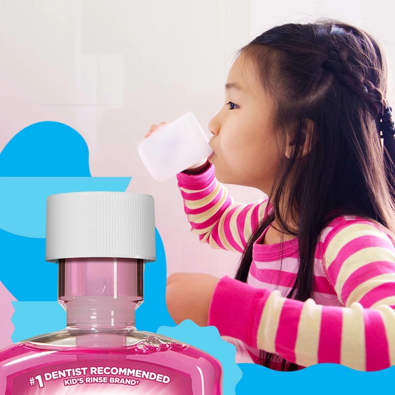 ACT Kids Anticavity Fluoride Rinse for Bad Breath Treatment, Bubble