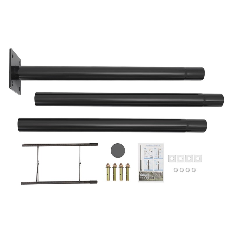16Ft Tall Street Light Pole, Outdoor Metal Split Heavy Duty