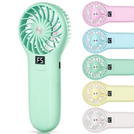 15000RPM Handheld Fan with 5000mAh Battery - High-Speed Portable Fan, 5 Adjustable Speeds, USB Rechargeable, Extra Strong Wind Mini Fans for Travel, Office, Outdoor - Gift for Women/Men/Kids (Green)