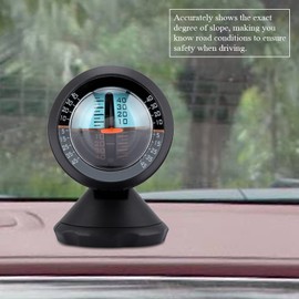 Car Inclinometer Vehicle Attitude Gauges, 360 Degree Rotating Compass Automotive Slope Indicator Meter Levels Tilt Gauge Balancer Measure Road Safety Instrument