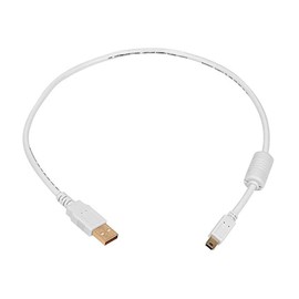 Monoprice USB-A to Mini-B 2.0 Cable - Male to Male, 5-Pin, 28/24AWG, Gold Plated, 28/24AWG, 1.5 Feet, White