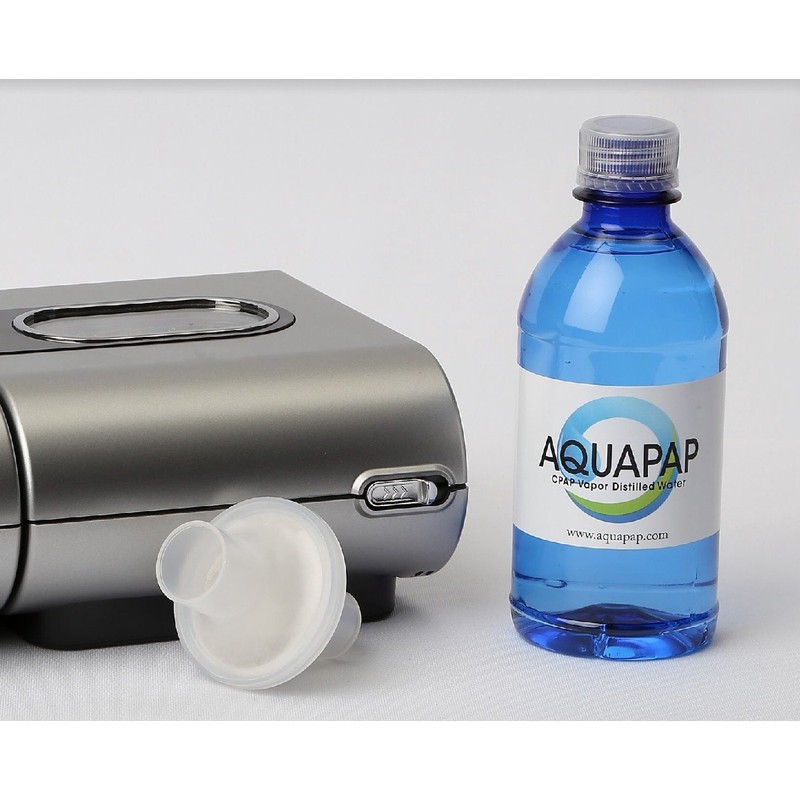 AQUAPAP 12 Ounce 8 Pack Vapor Distilled CPAP Water |