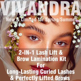 2-in-1 Eyelash Lifting Set & Eyebrow Lifting Set - Professional Lash Lifting Set & Brow Lifting Set for Fuller Brows & Long-Lasting Swing, Salon Quality DIY Kit with Easy Instructions (English