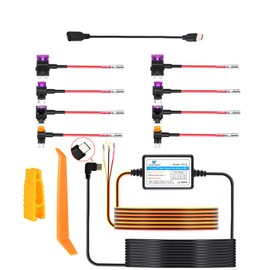 DUOYOUNG Dash Cam Hardwire Kit (12V-24V to 5V), USB C Hardwire Kit for Dash Camera with Acc Functionality, Add a Circuit Fuses, 24h Parking Monitor and Low Voltage Protection (11.5FT)