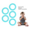 5pcs Baby Soft Silicone Teething Ring Toy Infant Safe Elastic