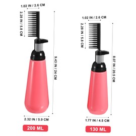 WOONEKY Hair Oiling Bottle 2pcs Hair Color Bottle Hair Dye Brush Bottle Hair Products Hair Color Brush Lotion Applicator Hair Coloring Dispensing Bottle Plastic Cosmetic Shampoo Bottle