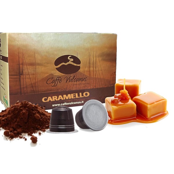Caffè Vulcanus - Caramel flavoured coffee - 50 capsules Compatible