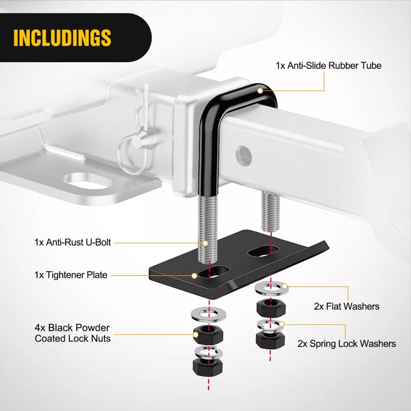 Nilight Trailer Hitch Tightener for 2" Trailer Hitches Anti Rattle