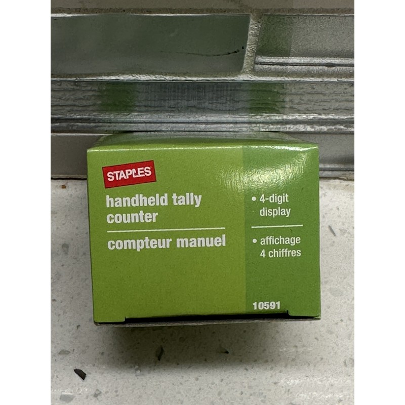 STAPLES Tally Counter Handheld 4 Digit Lap Counter Manual Mechanical