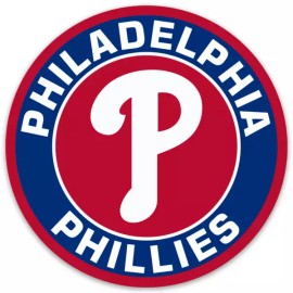 Philadelphia Phillies Letter Monogram Type Die-Cut Round STICKER