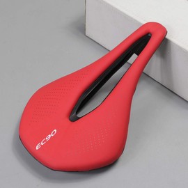 jpfashion Bicycle Seat Saddle MTB Road Bike Saddle Mountain Bike PU Breathable Perforation Soft Cushion Shock Absorption No Back Sore