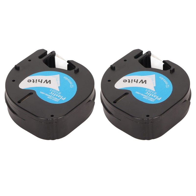 2Pcs Label Maker Tape 12mm Wide 13ft Long Waterproof Oil