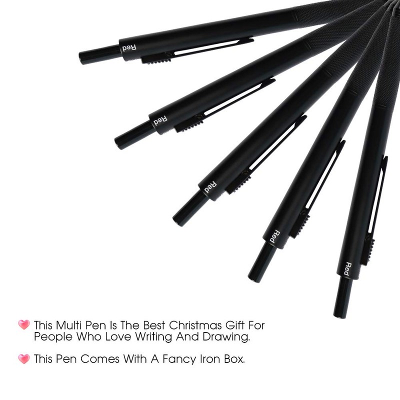 smttw 4 in1 Multi-Function Refillable & Retractable Ballpoint Pen +