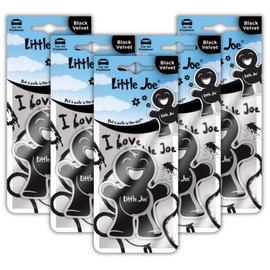 Little Joe Paper Car Air Freshener, 30-Day Long-Lasting Fragrance for Car Interior Home Boat Caravan - 5 Pack of Black Velvet