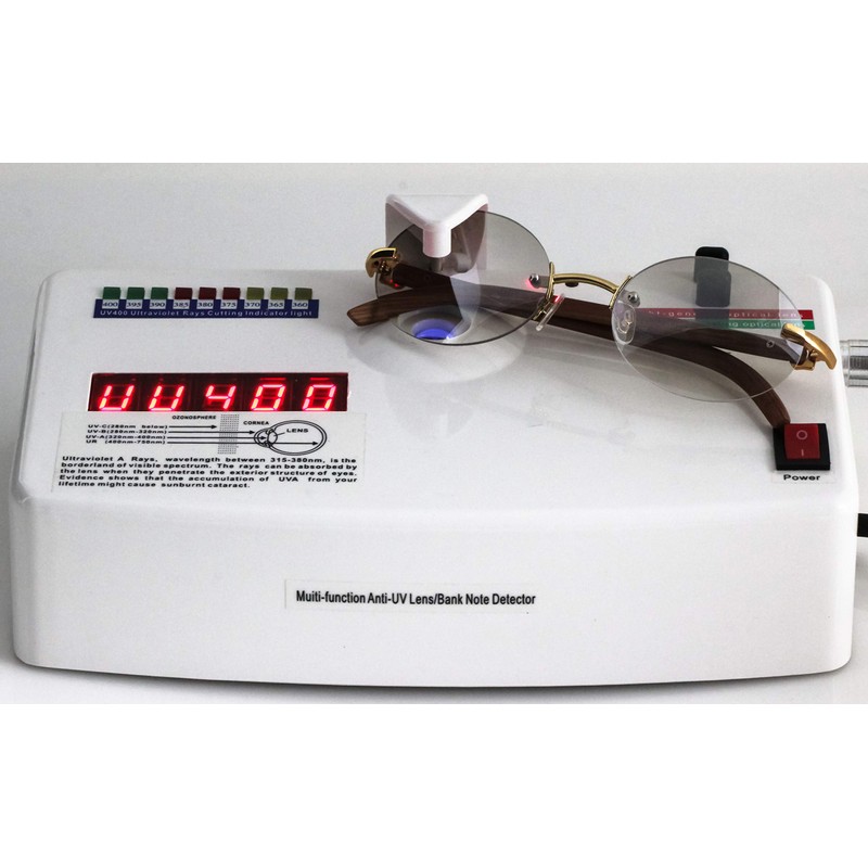 Retro Wood Buffs Vintage Style Gangster Rimless Clear Lens Oval