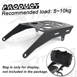 Xitomer Rear Rack & Crash Bars Compatible with CRF 250L 2013-2019 CRF250L Motorcycle Luggage Rack and Side Crash Bars Protector Softbag Support