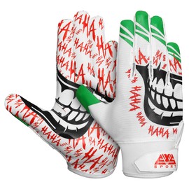 Exotic Sports Wide Receiver Football Gloves for Kids | Boys and Adults | Super Sticky Tacky Grip American Football Gloves