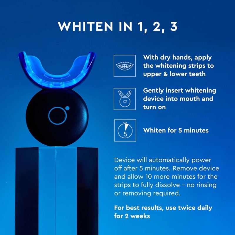 MOON LED Teeth Whitening Kit - Gentle Teeth Whitener Device,