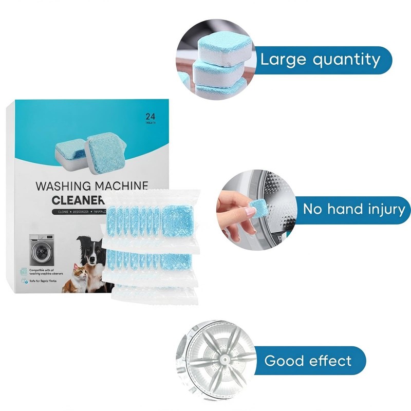 Washing Machine Cleaner Tablets,Washer Cleaner & Descaler,24 Pack