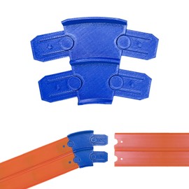 K TOMOTO 22.5 Degree Double Curved Track Connector Compatible with Hot Wheels, 2 Lane Banked Turn for Hotwheels Racetrack Pieces Replacement