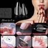 Nail Tips for Gel Extensions, 360PCS Clear Nail Tips Kit