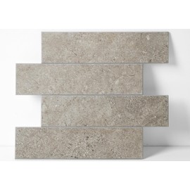 COLAMO Luxury 10 PCS Rock Grey Matte Faux Stone Peel and Stick Wall Tiles,Self Adhesive Brick for Accent Wall Tiles,Stick on Backsplash for Kitchen Living Room,Bedroom,Bathroom,Fireplace