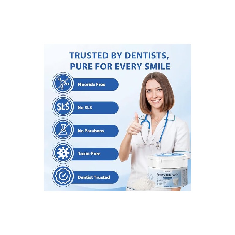 100% Pure Nano Hydroxyapatite Powder for Deep Enamel Remineralization, Cavity