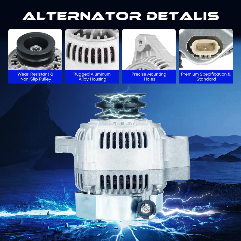 13497 Alternator Replacement for Toyota Land Cruiser 4.5L 1993-1997, for