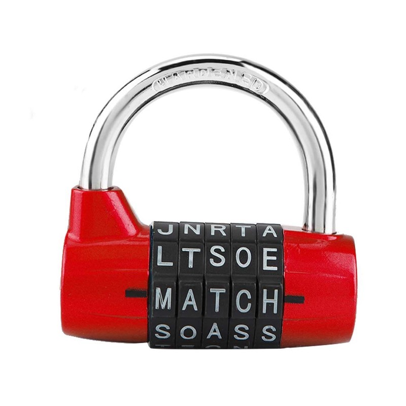 5 Digit Combination Padlock 5 Letter Word Lock Security Password