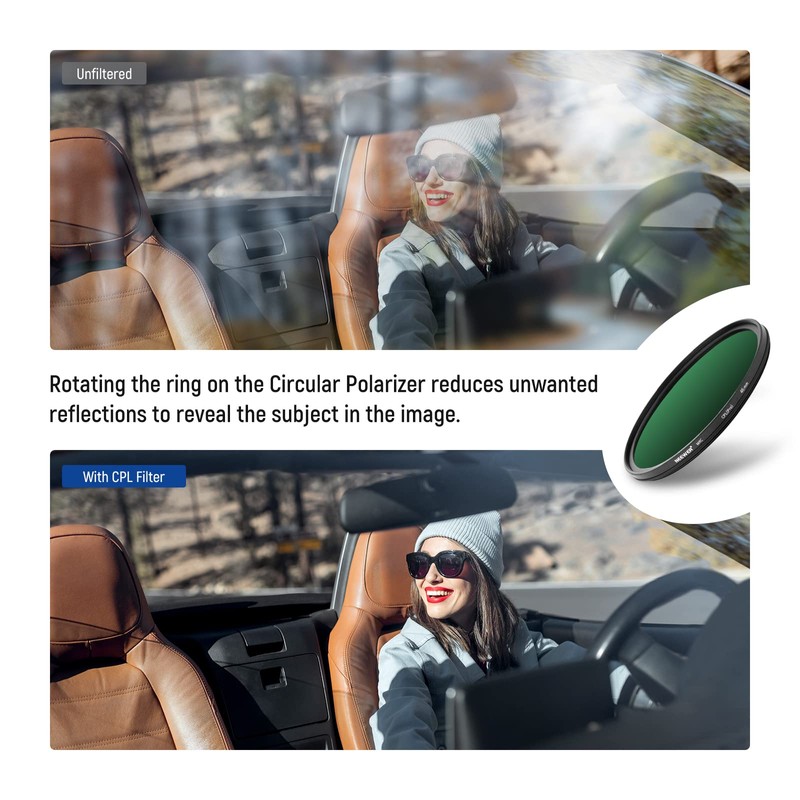 Neewer 46mm Polarizing Filter 30 Layer Multi Resistant Nano Coatings