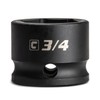 Capri Tools 3/4 in. Stubby Impact Socket, 3/8 in. Drive,