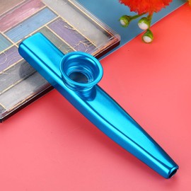 Multipack Kazoo Metal Kazoo kazoo Instrument Gazoo Musical Instruments for Kids Gift Instrumental Accompaniment, 12 x 2.5cm(Blue)