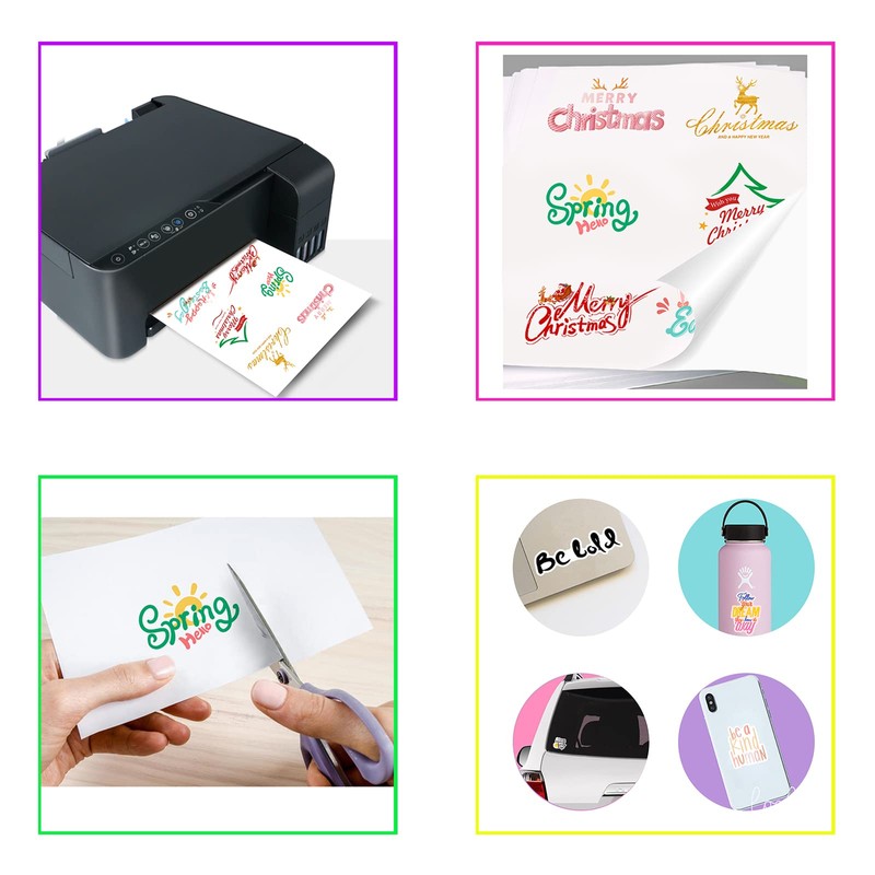 HUSPER Self-Adhesive Photo Paper 8.5 x 11 Inches Glossy Sticker
