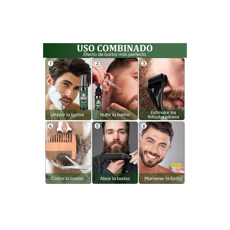 Kit Cuidado de Barba para Hombre 13 en 1 con