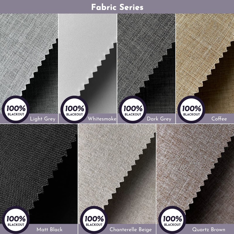 Graywind Fabric Samples for Fabric & Designed Series Blackout Roller