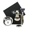 Men's Travel Shaving Brush With Synthetic Badger Looking Hair In