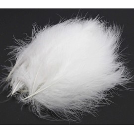PANAX Turkey Fluff Pack of 100 Approx. 10-17 cm Feather Length Grey