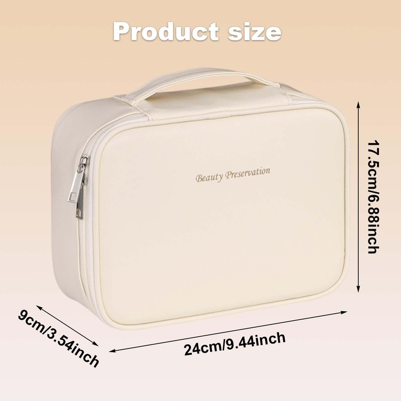 Women's Cosmetic Bag, Toiletry Bag with Handle, Travel Cosmetic Organiser