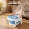 Collapsible Foot Bath Tub with Long Handle Foot Brush, Foldable